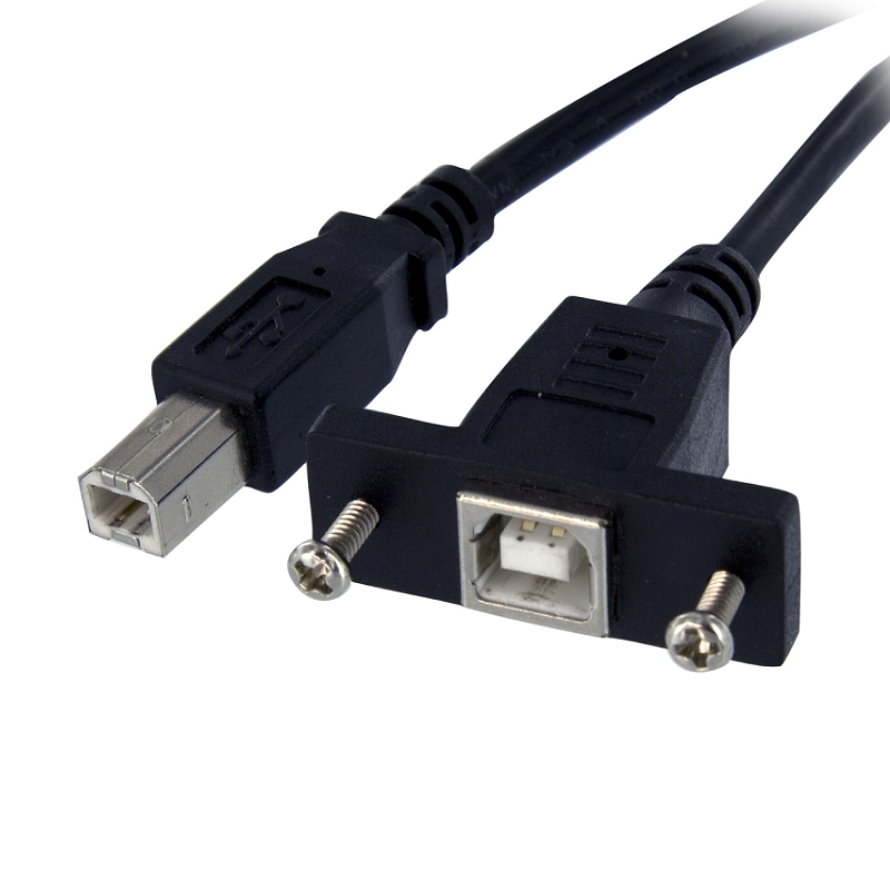 You Recently Viewed StarTech USBPNLBFBM1 1 ft Panel Mount USB Cable B to B - F/M Image
